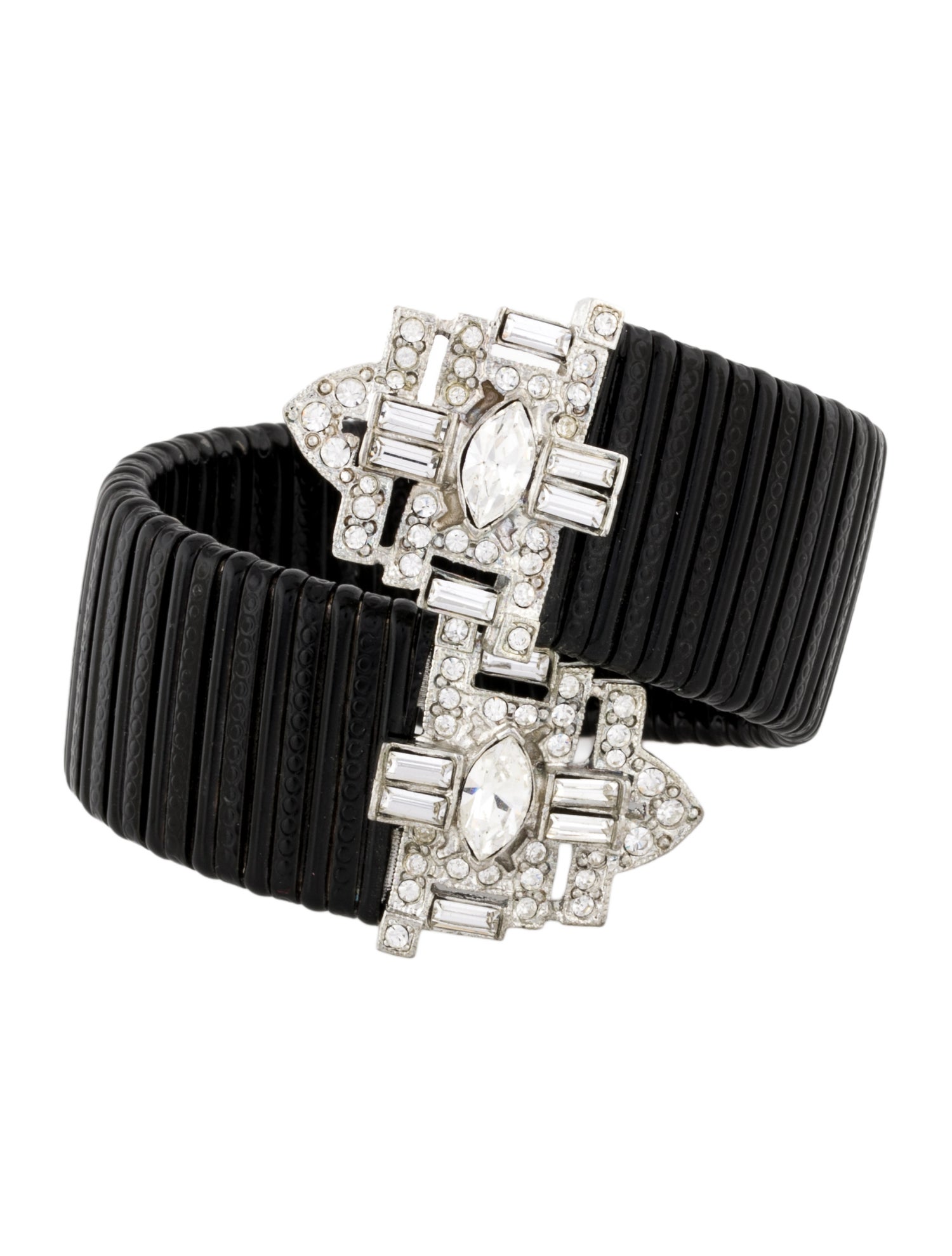 Kenneth Jay Lane Crystal Vintage Art Deco Wrap Braclet