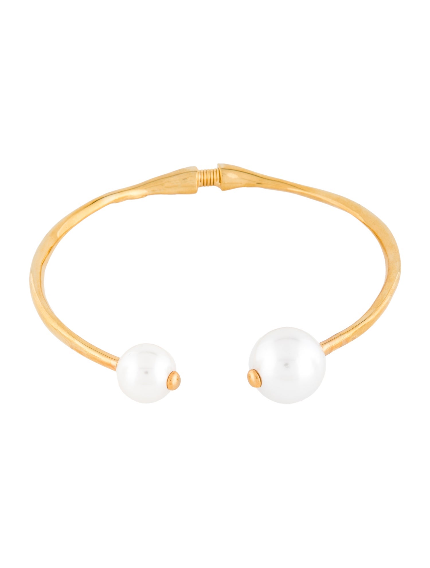 Kenneth Jay Lane Faux Pearl Ends Collar Necklace