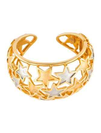 Kenneth Jay Lane Two Tone Star Cuff