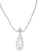 Kenneth Jay Lane Cubic Zirconia Pear Shape Pendant Necklace