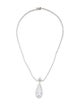 Kenneth Jay Lane Cubic Zirconia Pear Shape Pendant Necklace