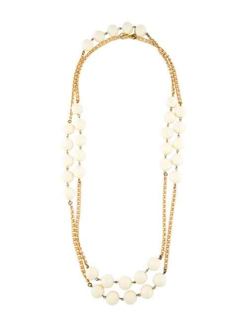 Kenneth Jay Lane Resin Beaded Extra Long Station Necklace