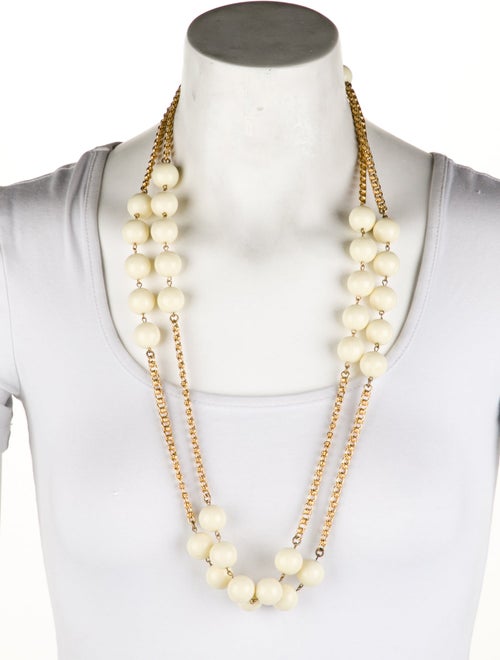 Kenneth Jay Lane Resin Beaded Extra Long Station Necklace