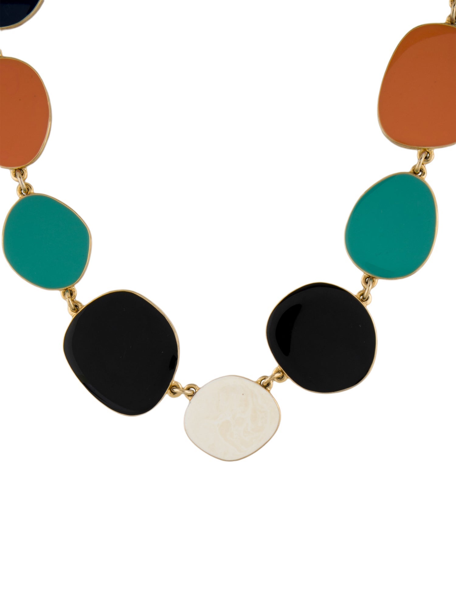 Kenneth Jay Lane Multicolor Enamel Station Necklace