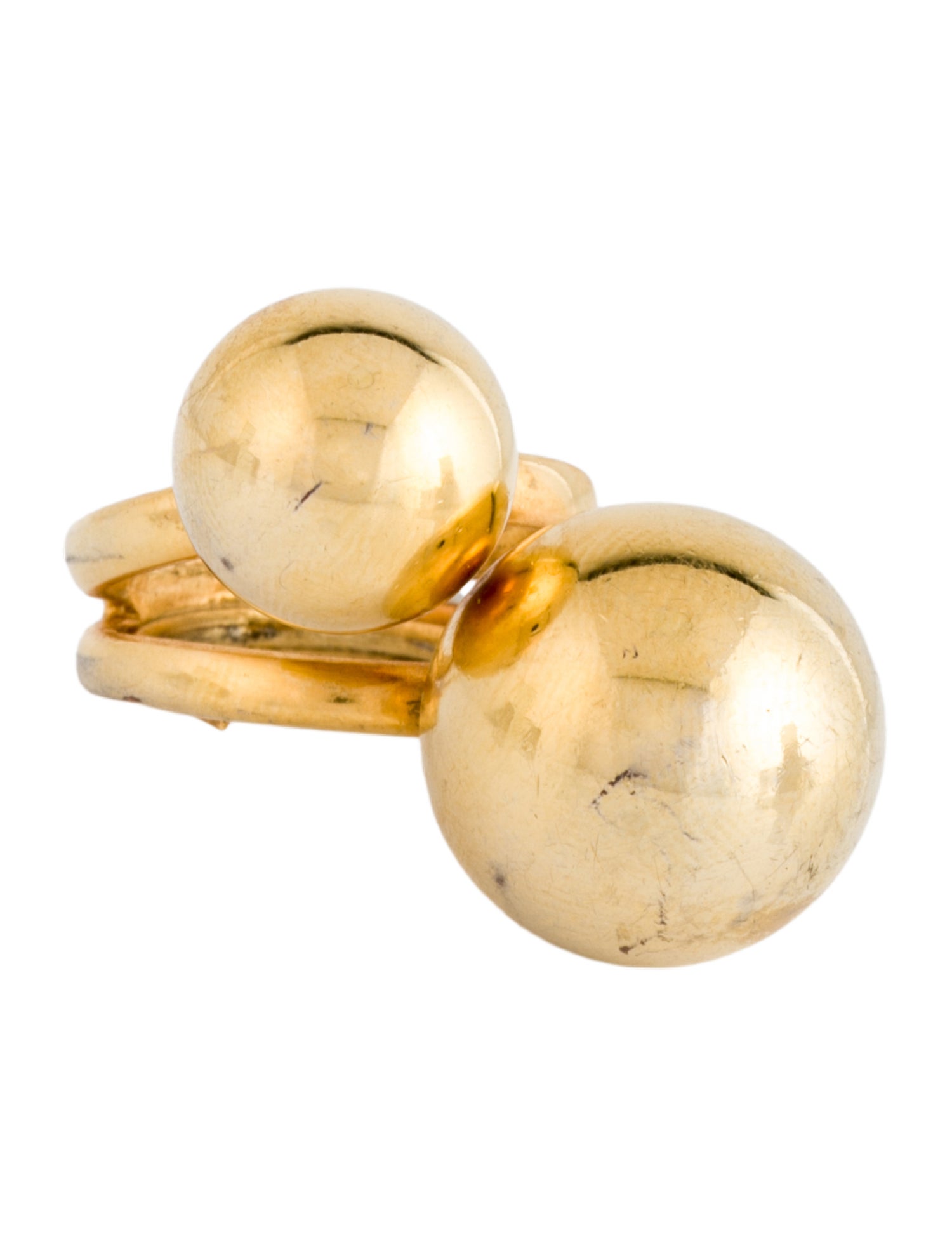 Kenneth Jay Lane Double Ball Cocktail Ring