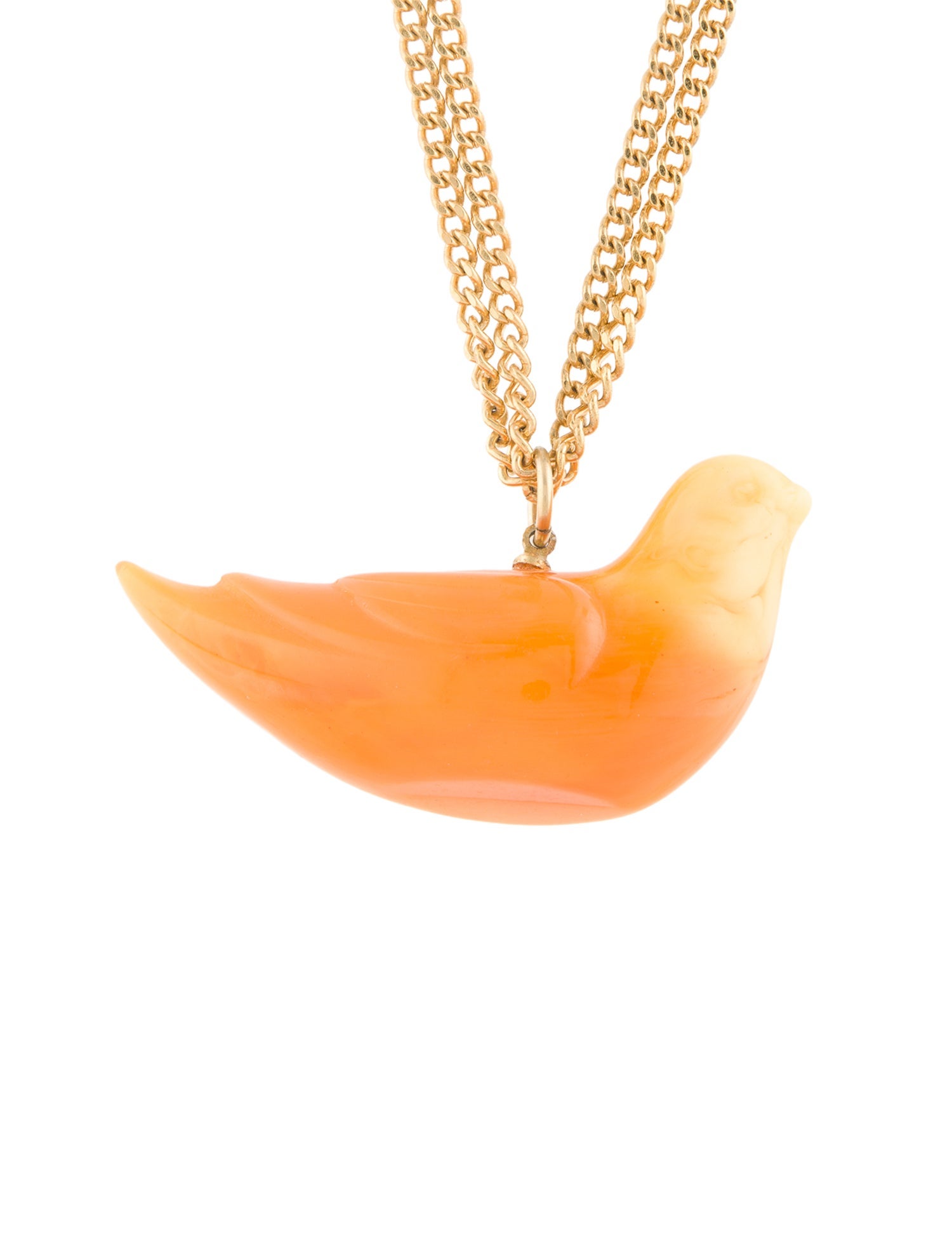 Kenneth Jay Lane Resin Bird Pendant Necklace