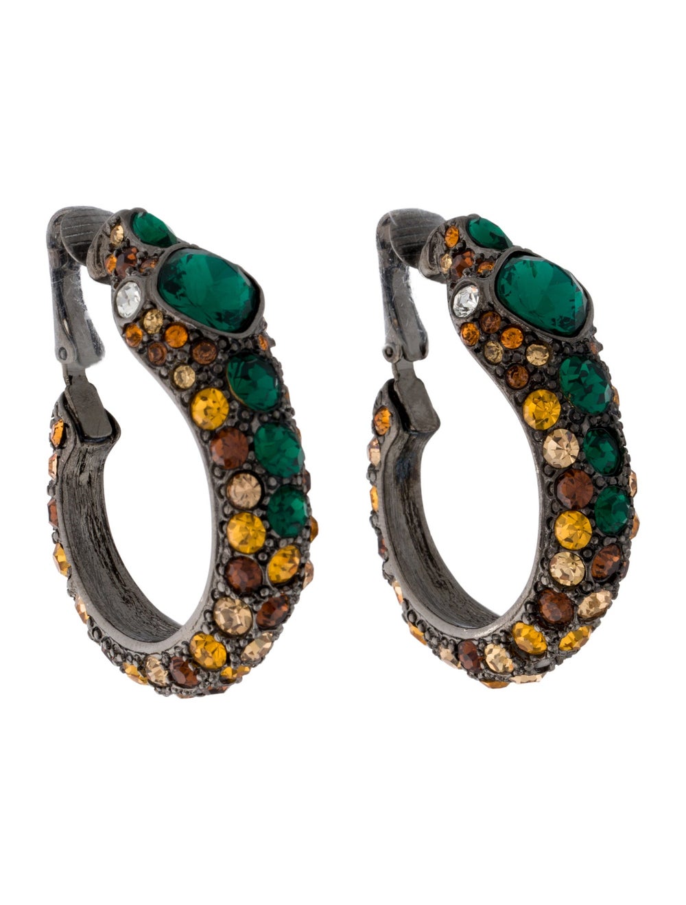 Kenneth Jay Lane Gunmetal & Crystal - image 1