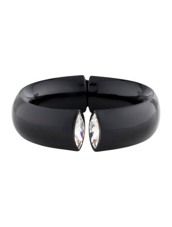 Kenneth Jay Lane Crystal & Resin Cuff Bracelet