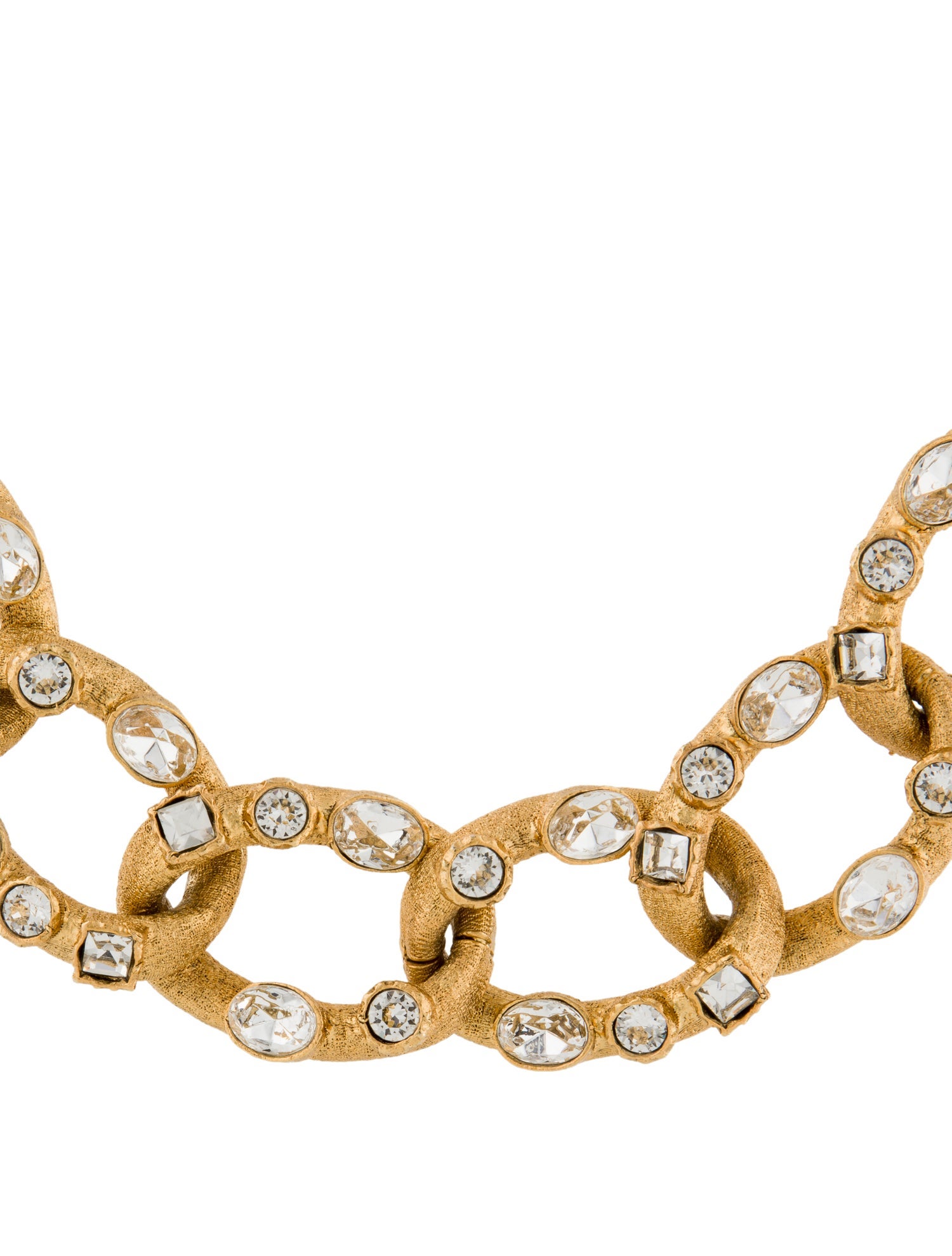 Kenneth Jay Lane Crystal Link Collar Necklace