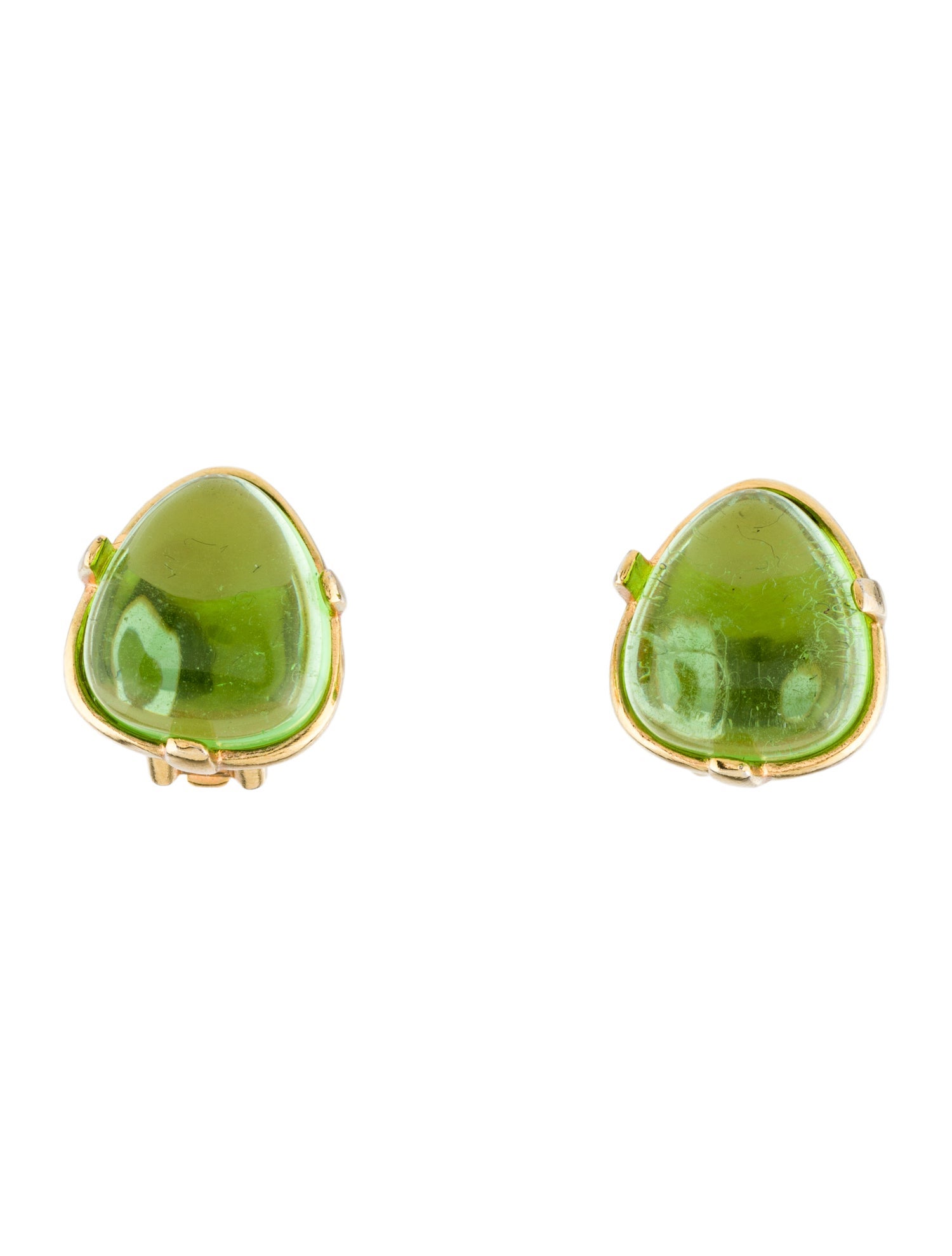 Kenneth Jay Lane Crystal Nugget Clip-On Earrings