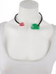 Kenneth Jay Lane Crystal, Resin & Enamel Flower Collar Necklace