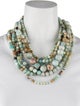Kenneth Jay Lane Stone and Cord Multistrand Necklace