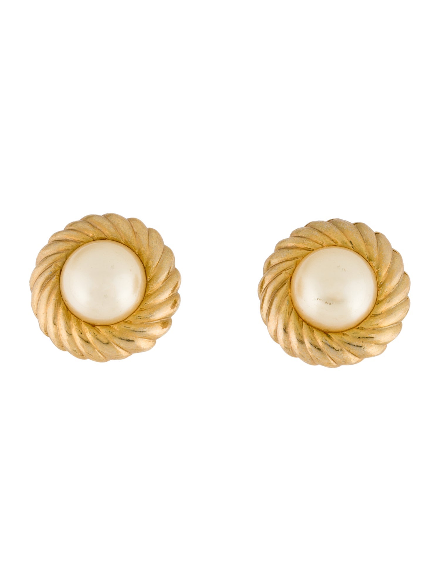Kenneth Jay Lane Faux Pearl Clip-On Earrings
