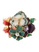 Kenneth Jay Lane Faux Pearl, Crystal & Enamel Garden Multi Flower Cuff