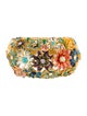 Kenneth Jay Lane Faux Pearl, Enamel & Crystal Flower Domed Cuff Bracelet