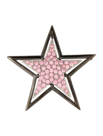 Kenneth Jay Lane Crystal Star Pendant Brooch