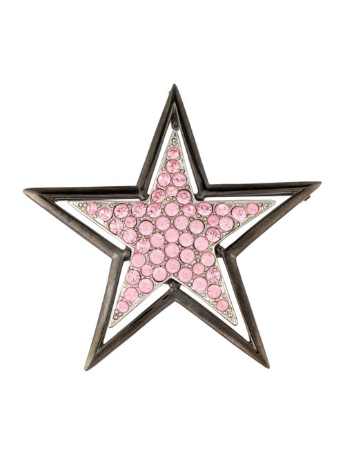 Kenneth Jay Lane Crystal Star Pendant Brooch