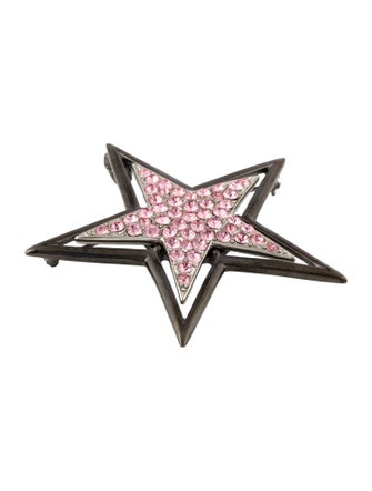 Kenneth Jay Lane Crystal Star Pendant Brooch