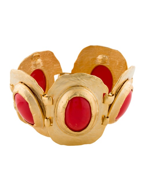 Kenneth Jay Lane Resin Cabochons Link Bracelet