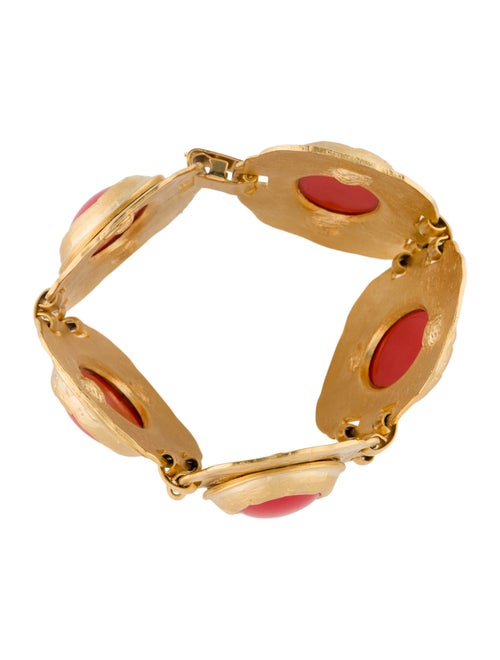 Kenneth Jay Lane Resin Cabochons Link Bracelet