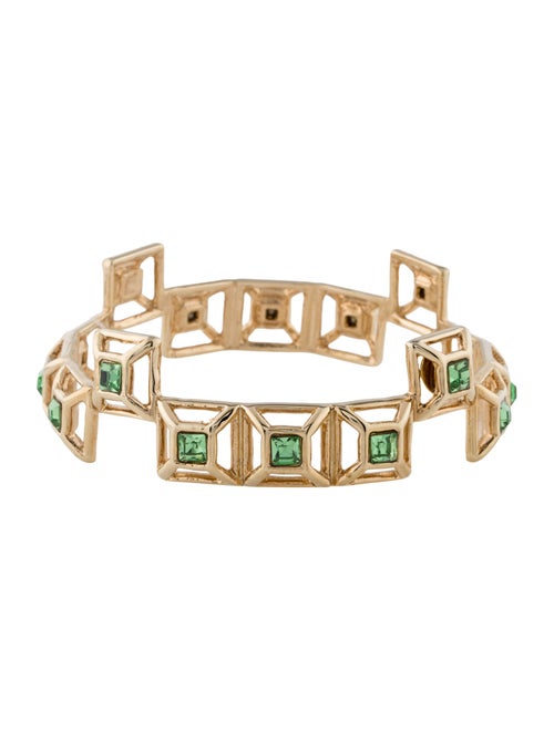 Kenneth Jay Lane Crystal Cutout Bangle Bracelet