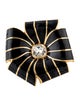 Kenneth Jay Lane x Nina Ricci Crystal & Enamel Flower Pin Brooch