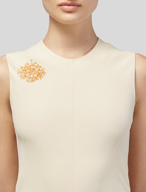 Kenneth Jay Lane Faux Pearl Branch Pin Brooch