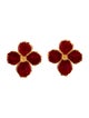 Kenneth Jay Lane Enamel Flower Clip-On Earrings