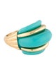 Kenneth Jay Lane Resin Double Ribbed Cocktail Ring