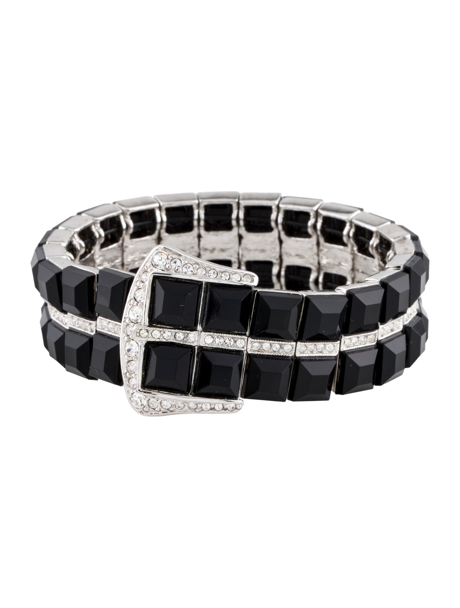 Kenneth Jay Lane Crystal & Resin Cuff Bracelet