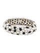 Kenneth Jay Lane Crystal Cluster Thick Bangle Bracelet