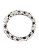 Kenneth Jay Lane Crystal Cluster Thick Bangle Bracelet