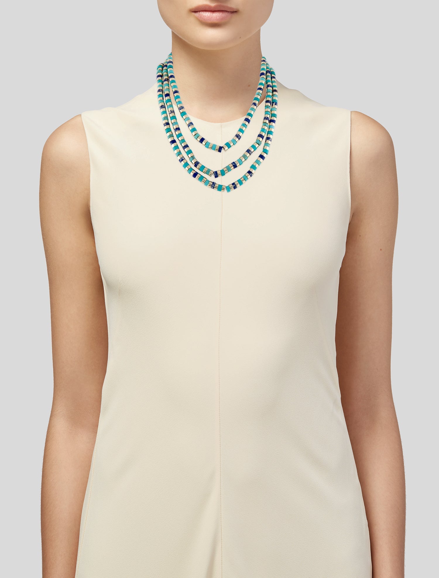 Kenneth Jay Lane Multi-Stone Multi-Strand Necklace