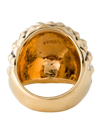 Kenneth Jay Lane Enamel Cocktail Ring