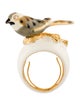 Kenneth Jay Lane Enamel & Crystal Bird Cocktail Ring
