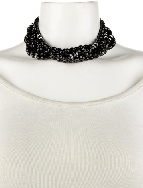 Kenneth Jay Lane Crystal Multistrand Bead Collar Necklace