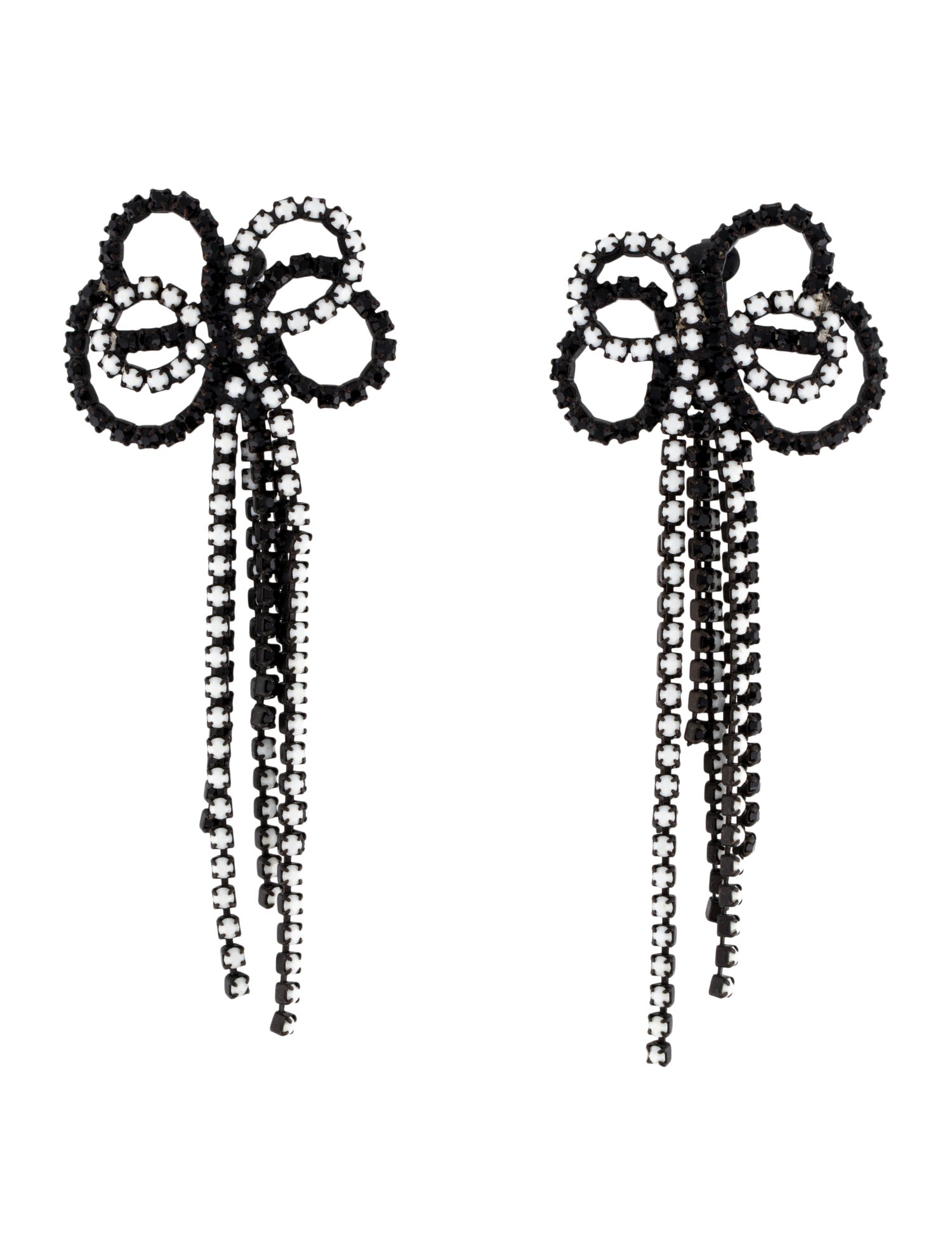 Kenneth Jay Lane Crystal Bow Clip-On Earrings