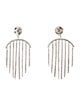 Kenneth Jay Lane Cubic Zirconia Chandelier Fringed Drop Earrings