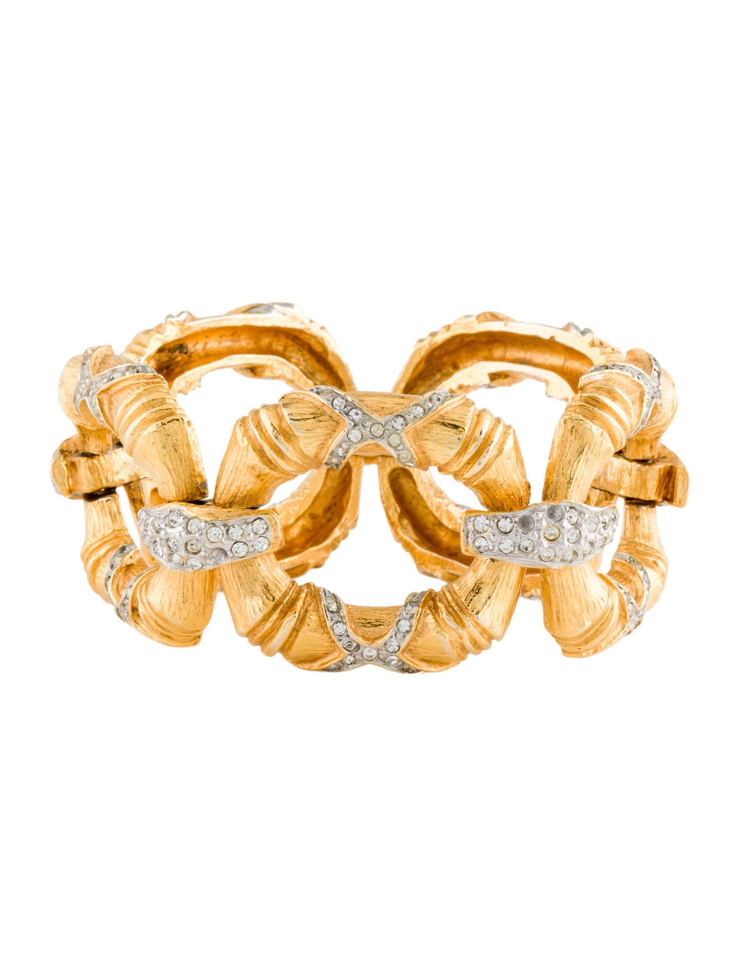 Kenneth Jay Lane Crystal Vintage Link Bracelet