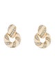 Kenneth Jay Lane Enamel & Crystal Clip On Earrings
