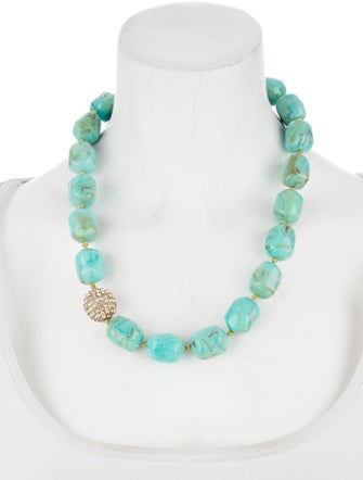 Kenneth Jay Lane Crystal & Bead Collar Necklace