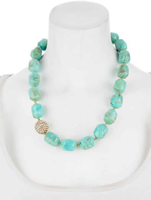 Kenneth Jay Lane Crystal & Bead Collar Necklace