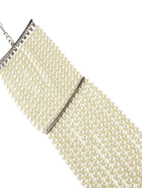 Kenneth Jay Lane Faux Pearl Choker Necklace