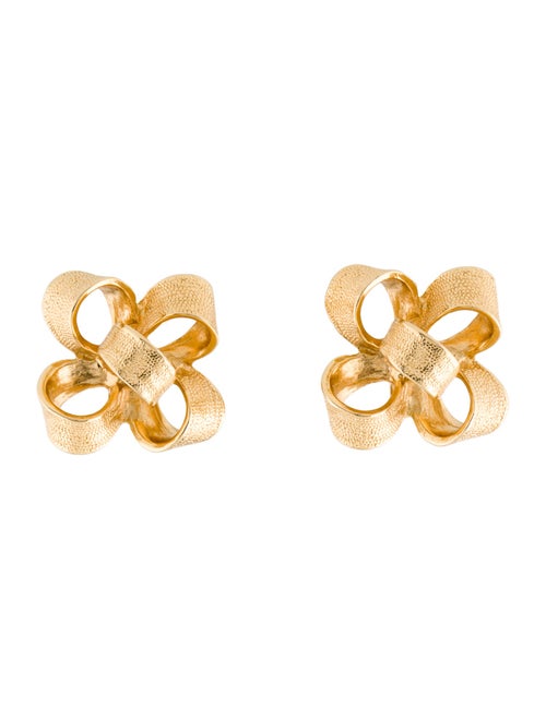 Kenneth Jay Lane Large Bow Clip-On Earrings