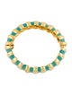 Kenneth Jay Lane Enamel Ribbed Hinged Bracelet