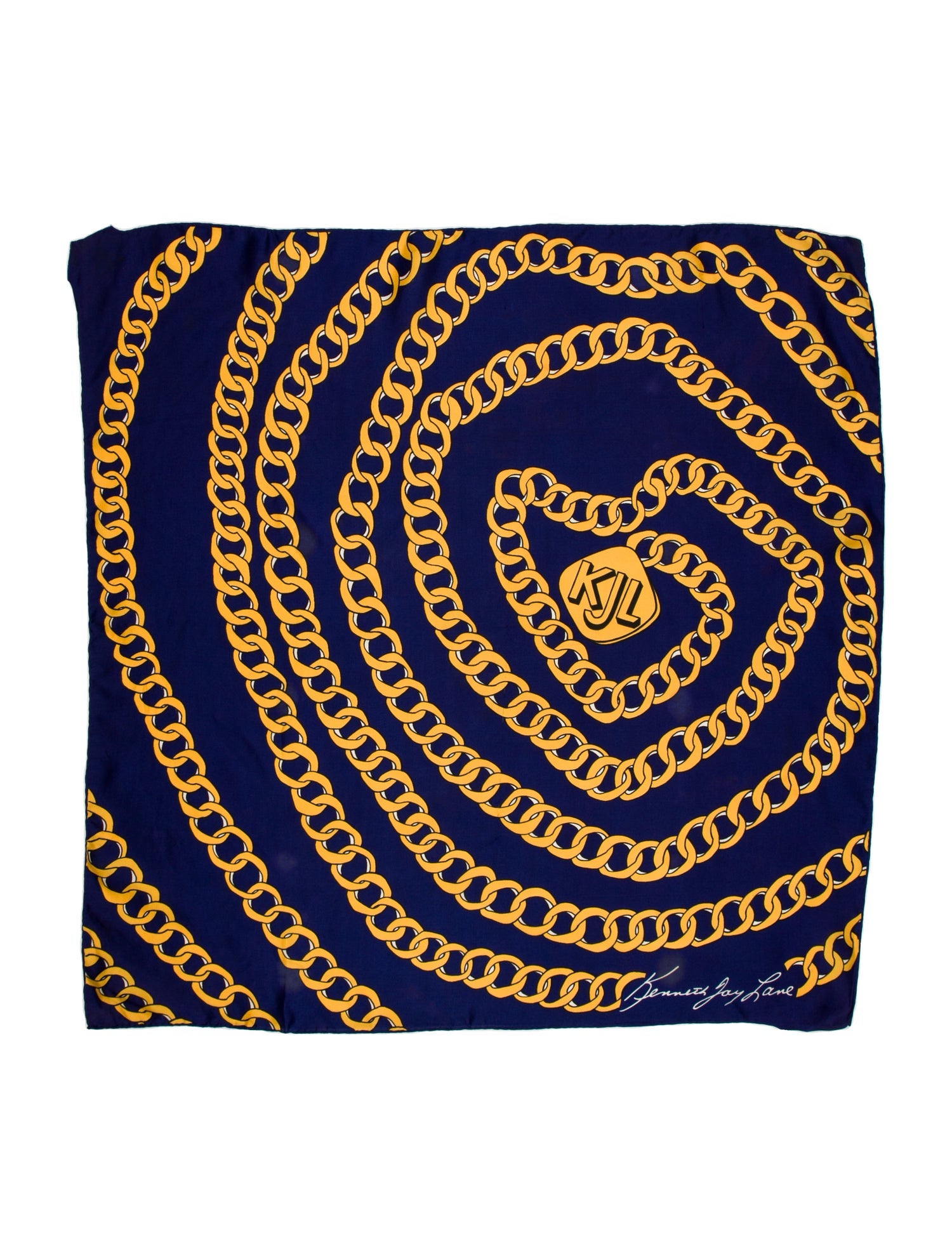 Kenneth Jay Lane Silk Printed Scarf