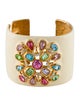 Kenneth Jay Lane Enamel & Crystal Cuff Bracelet