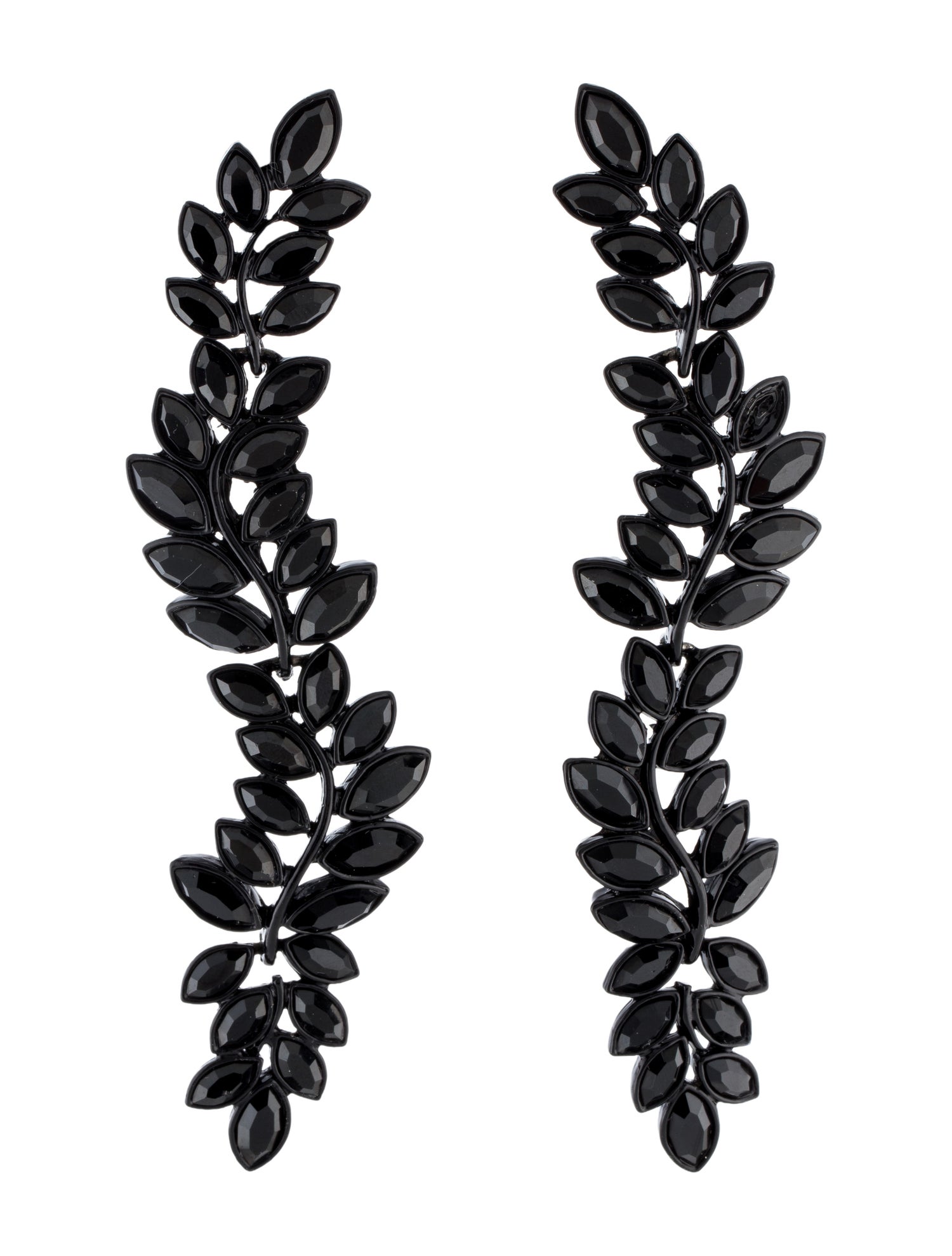 Kenneth Jay Lane Crystal 4 Drop Clip-On Earrings