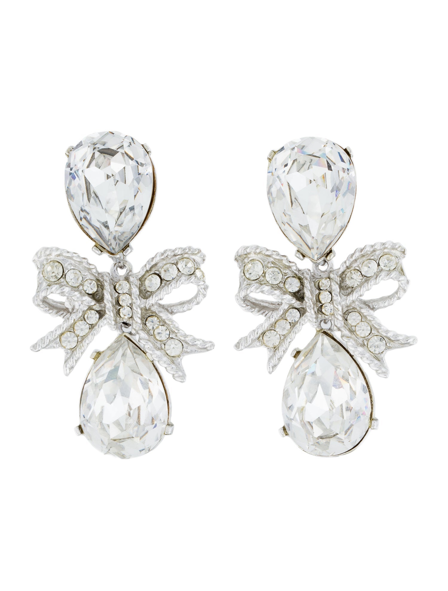 Kenneth Jay Lane Crystal Embellished Clip-On Earrings