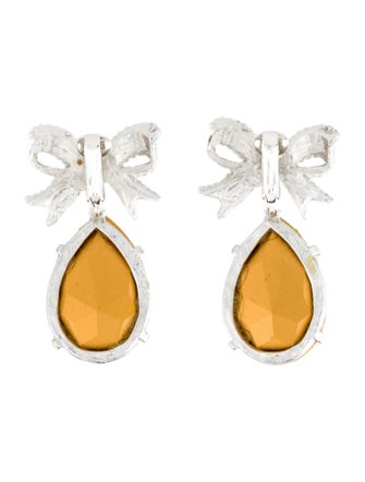 Kenneth Jay Lane Crystal Embellished Clip-On Earrings